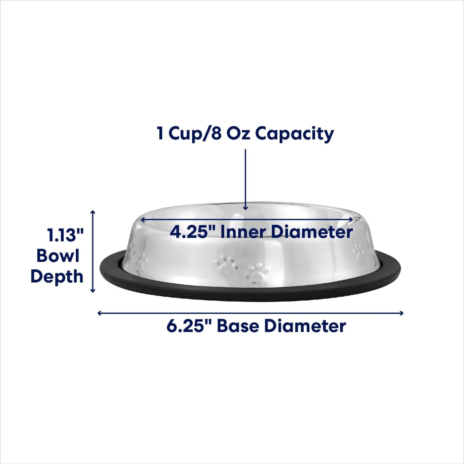 Frisco Non-Skid Stainless Steel Bowl 4 Frisco Non-Skid Stainless Steel Bowl - Image 2