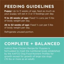 Instinct Original Puppy Grain-Free Real Chicken Recipe Wet Canned Dog Food -Blue Buffalos Shop 160770 PT8. AC SS1800 V1668200004