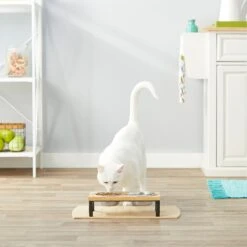 Frisco Wood Elevated Stainless Steel Double Diner Dog & Cat Bowl -Blue Buffalos Shop 161144 PT4. AC SS1800 V1561641433