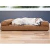 FurHaven Quilted Cooling Gel Bolster Cat & Dog Bed With Removable Cover