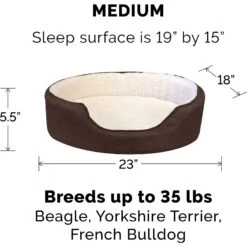 FurHaven Faux Sheepskin & Suede Orthopedic Bolster Dog Bed With Removable Cover -Blue Buffalos Shop 173080 PT4. AC SS1800 V1612501283