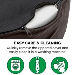 FurHaven Faux Sheepskin & Suede Orthopedic Bolster Dog Bed With Removable Cover -Blue Buffalos Shop 173080 PT6. AC SS1800 V1612507570