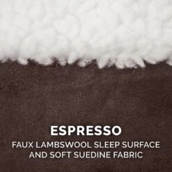 FurHaven Faux Sheepskin & Suede Orthopedic Bolster Dog Bed With Removable Cover -Blue Buffalos Shop 173080 PT7. AC SS1800 V1612506974