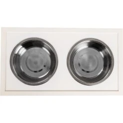New Age Pet ECOFLEX Piedmont Double Diner Elevated Dog Bowls & Storage -Blue Buffalos Shop 175299 PT7. AC SS1800 V1598662574