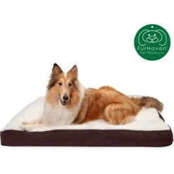 FurHaven Faux Sheepskin & Suede Deluxe Pillow Cat & Dog Bed With Removable Cover -Blue Buffalos Shop 176035 PT1. AC SS1800 V1588969298