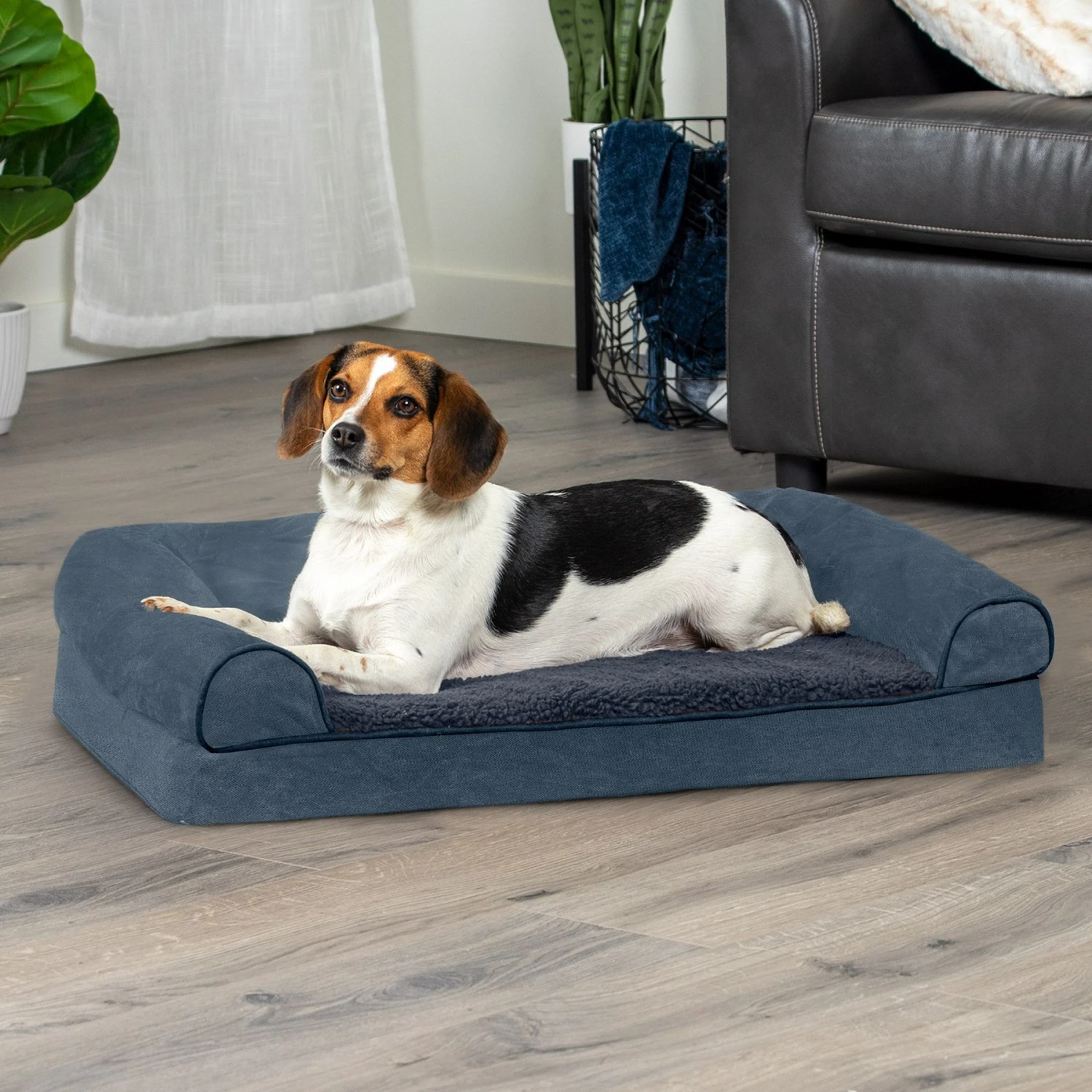 FurHaven Faux Fleece Orthopedic Bolster Cat & Dog Bed With Removable Cover 3 FurHaven Faux Fleece Orthopedic Bolster Cat & Dog Bed With Removable Cover