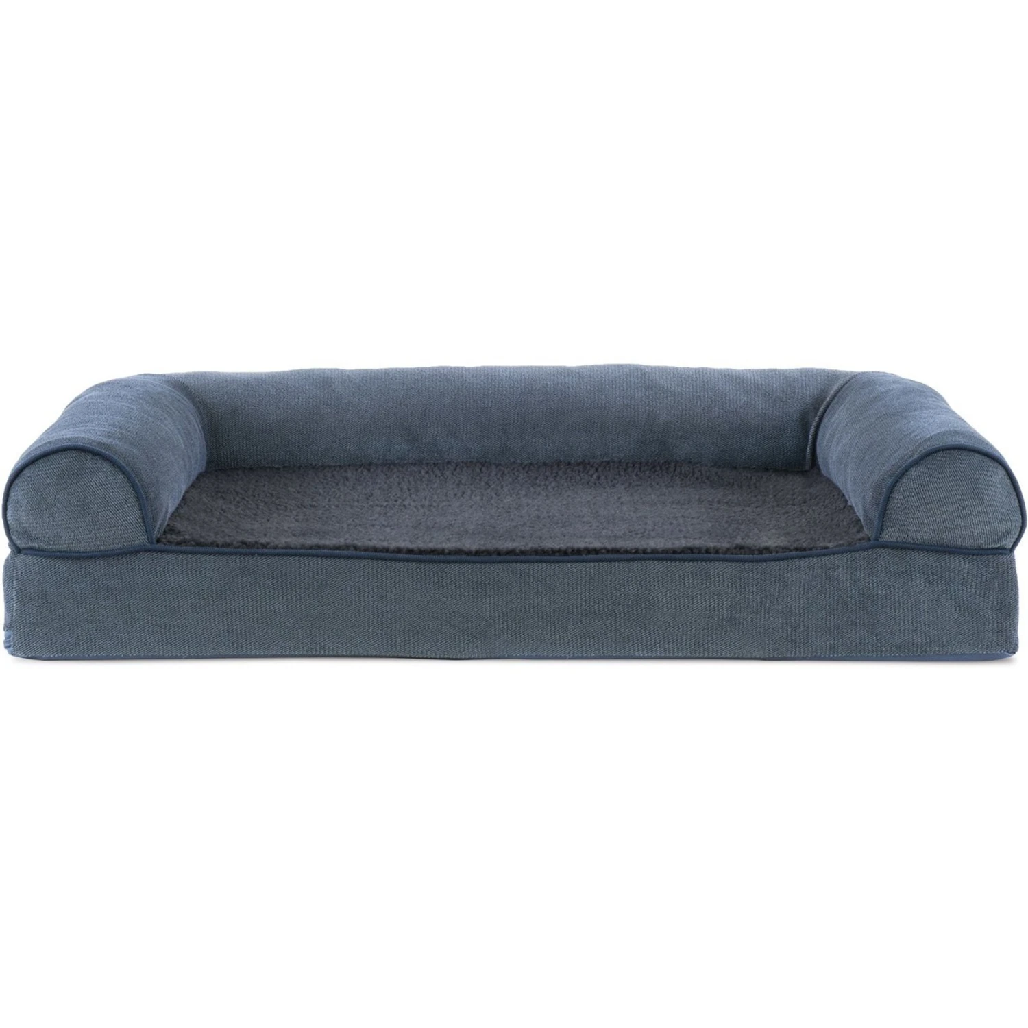 FurHaven Faux Fleece Orthopedic Bolster Cat & Dog Bed With Removable Cover 5 FurHaven Faux Fleece Orthopedic Bolster Cat & Dog Bed With Removable Cover - Image 3