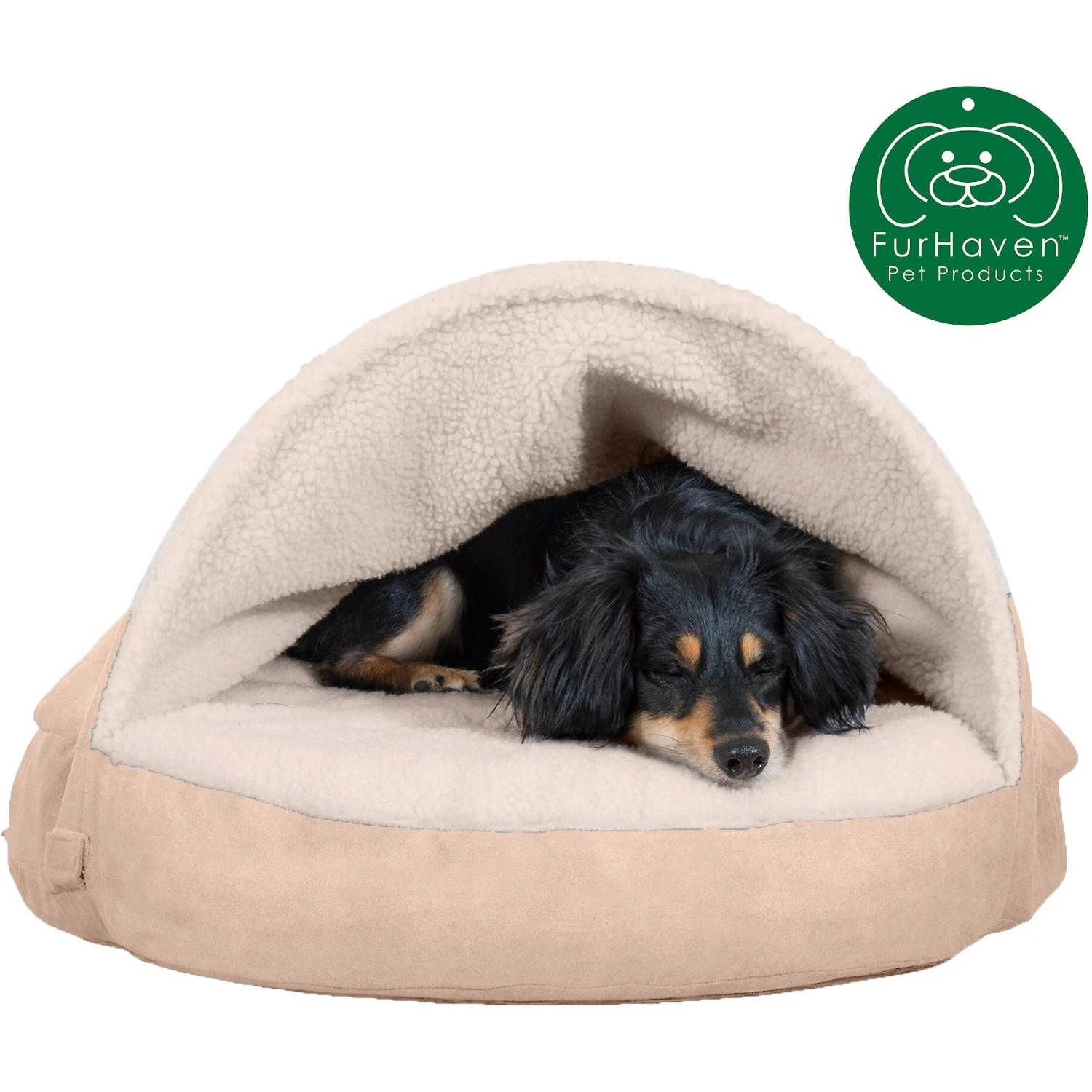 FurHaven Faux Sheepskin Snuggery Gel Top Cat & Dog Bed With Removable Cover 6 FurHaven Faux Sheepskin Snuggery Gel Top Cat & Dog Bed With Removable Cover - Image 4