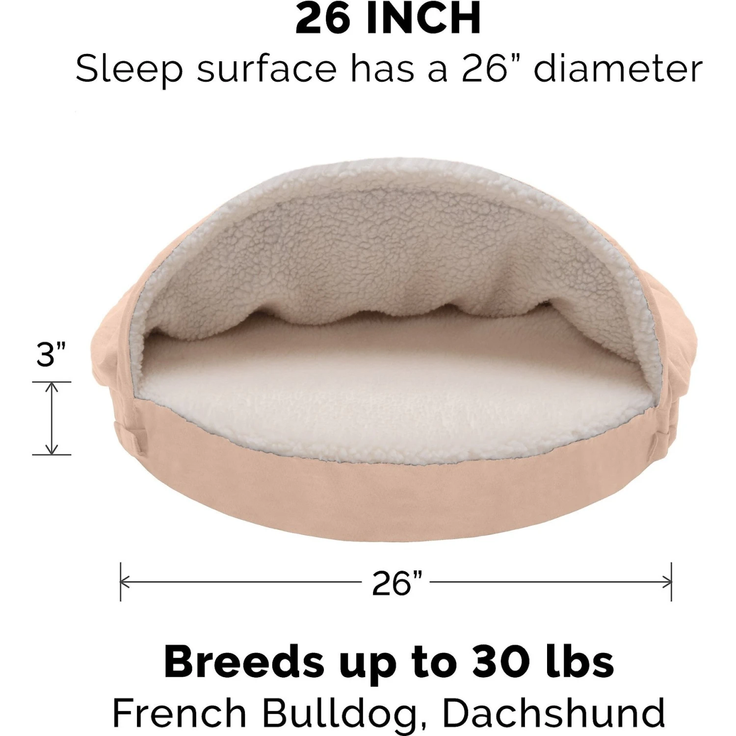 FurHaven Faux Sheepskin Snuggery Gel Top Cat & Dog Bed With Removable Cover 7 FurHaven Faux Sheepskin Snuggery Gel Top Cat & Dog Bed With Removable Cover - Image 5
