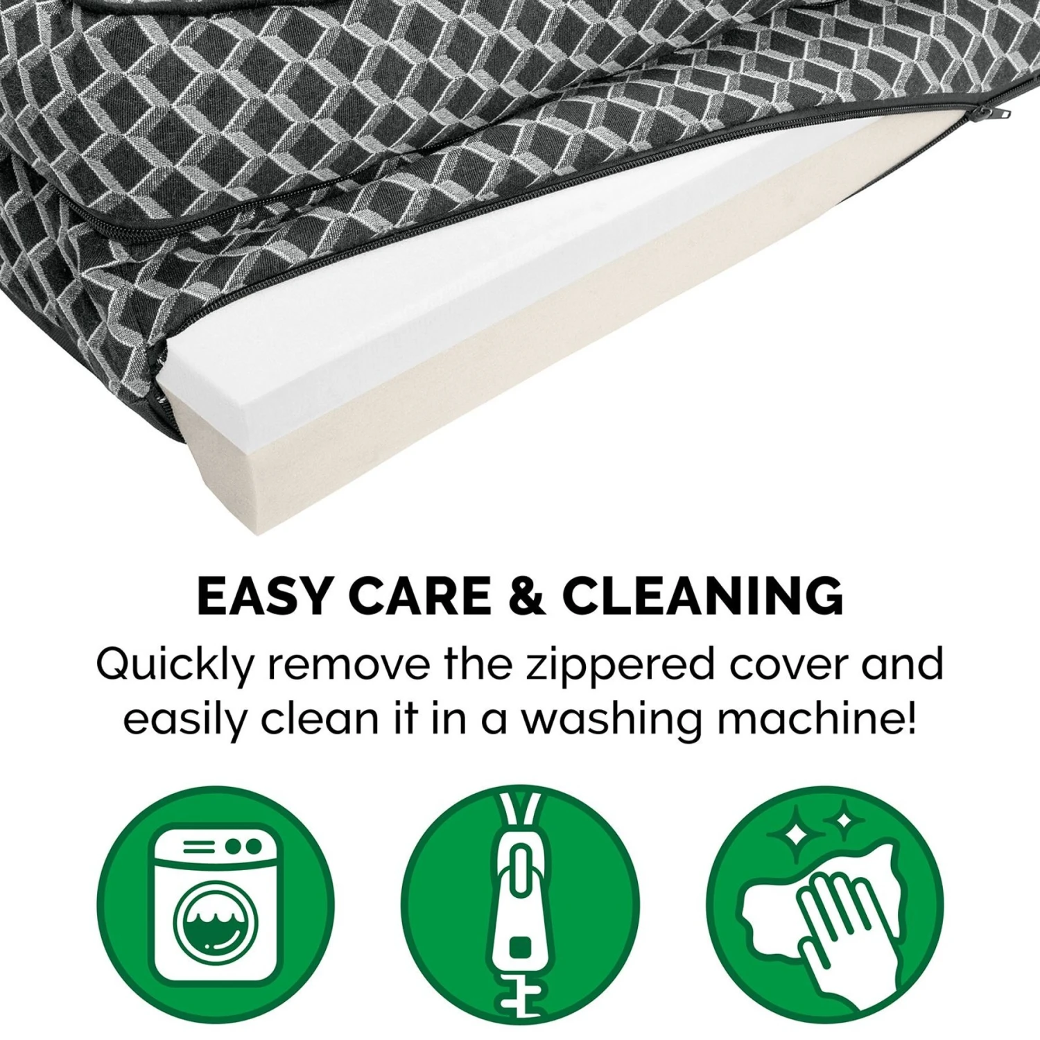 FurHaven Comfy Couch Memory Top Cat & Dog Bed With Removable Cover 10 FurHaven Comfy Couch Memory Top Cat & Dog Bed With Removable Cover - Image 8