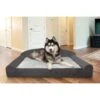 FurHaven Luxury Edition Orthopedic Bolster Cat & Dog Bed With Removable Cover -Blue Buffalos Shop 178891 MAIN. AC SS1800 V1597069267