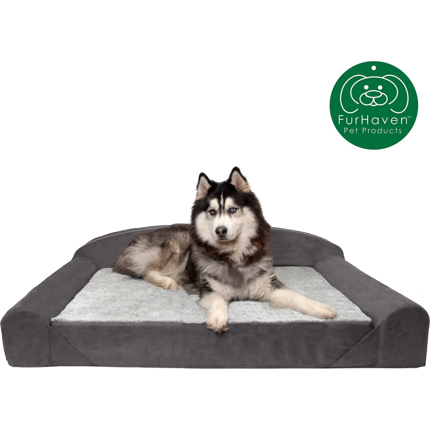 FurHaven Luxury Edition Orthopedic Bolster Cat & Dog Bed With Removable Cover 6 FurHaven Luxury Edition Orthopedic Bolster Cat & Dog Bed With Removable Cover - Image 4