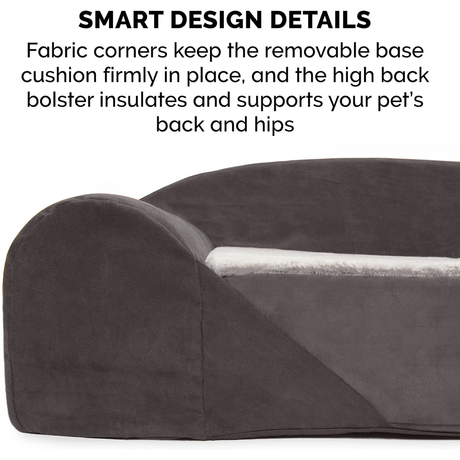 FurHaven Luxury Edition Orthopedic Bolster Cat & Dog Bed With Removable Cover 10 FurHaven Luxury Edition Orthopedic Bolster Cat & Dog Bed With Removable Cover - Image 8