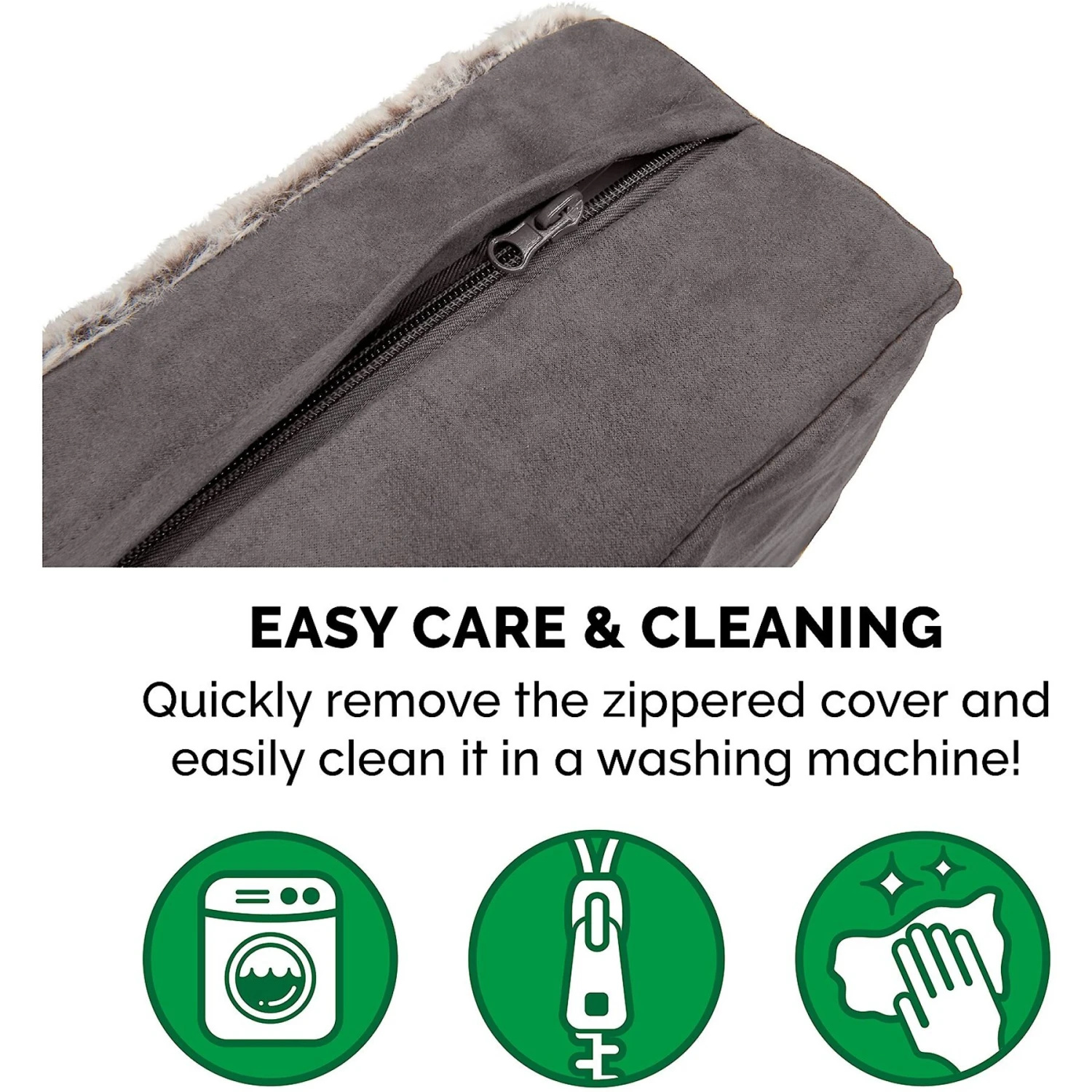 FurHaven Luxury Edition Orthopedic Bolster Cat & Dog Bed With Removable Cover 11 FurHaven Luxury Edition Orthopedic Bolster Cat & Dog Bed With Removable Cover - Image 9