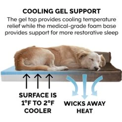 FurHaven Plush Deluxe Chaise Cooling Gel Cat & Dog Bed With Removable Cover -Blue Buffalos Shop 178937 PT5. AC SS1800 V1703798765