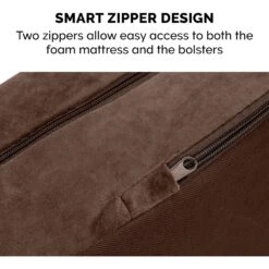 FurHaven Plush Deluxe Chaise Cooling Gel Cat & Dog Bed With Removable Cover -Blue Buffalos Shop 178937 PT7. AC SS1800 V1703798709