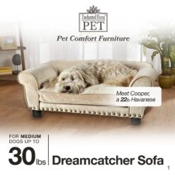 Enchanted Home Pet Dreamcatcher Sofa Cat & Dog Bed With Removable Cover, Caramel, Medium -Blue Buffalos Shop 180294 PT2. AC SS1800 V1563226020