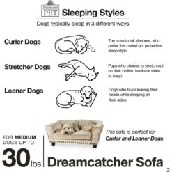 Enchanted Home Pet Dreamcatcher Sofa Cat & Dog Bed With Removable Cover, Caramel, Medium -Blue Buffalos Shop 180294 PT3. AC SS1800 V1563226115