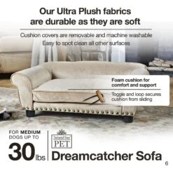 Enchanted Home Pet Dreamcatcher Sofa Cat & Dog Bed With Removable Cover, Caramel, Medium -Blue Buffalos Shop 180294 PT7. AC SS1800 V1563226049