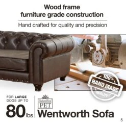 Enchanted Home Pet Wentworth Sofa Dog Bed With Removable Cover, Large, Charcoal Grey -Blue Buffalos Shop 180300 PT8. AC SS1800 V1563226430