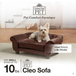 Enchanted Home Pet Cleo Sofa Cat & Dog Bed With Removable Cover, Small -Blue Buffalos Shop 180306 PT4. AC SS1800 V1563226432