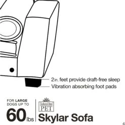 Enchanted Home Pet Skylar Sofa Dog Bed With Removable Cover, Large -Blue Buffalos Shop 180310 PT7. AC SS1800 V1563226621