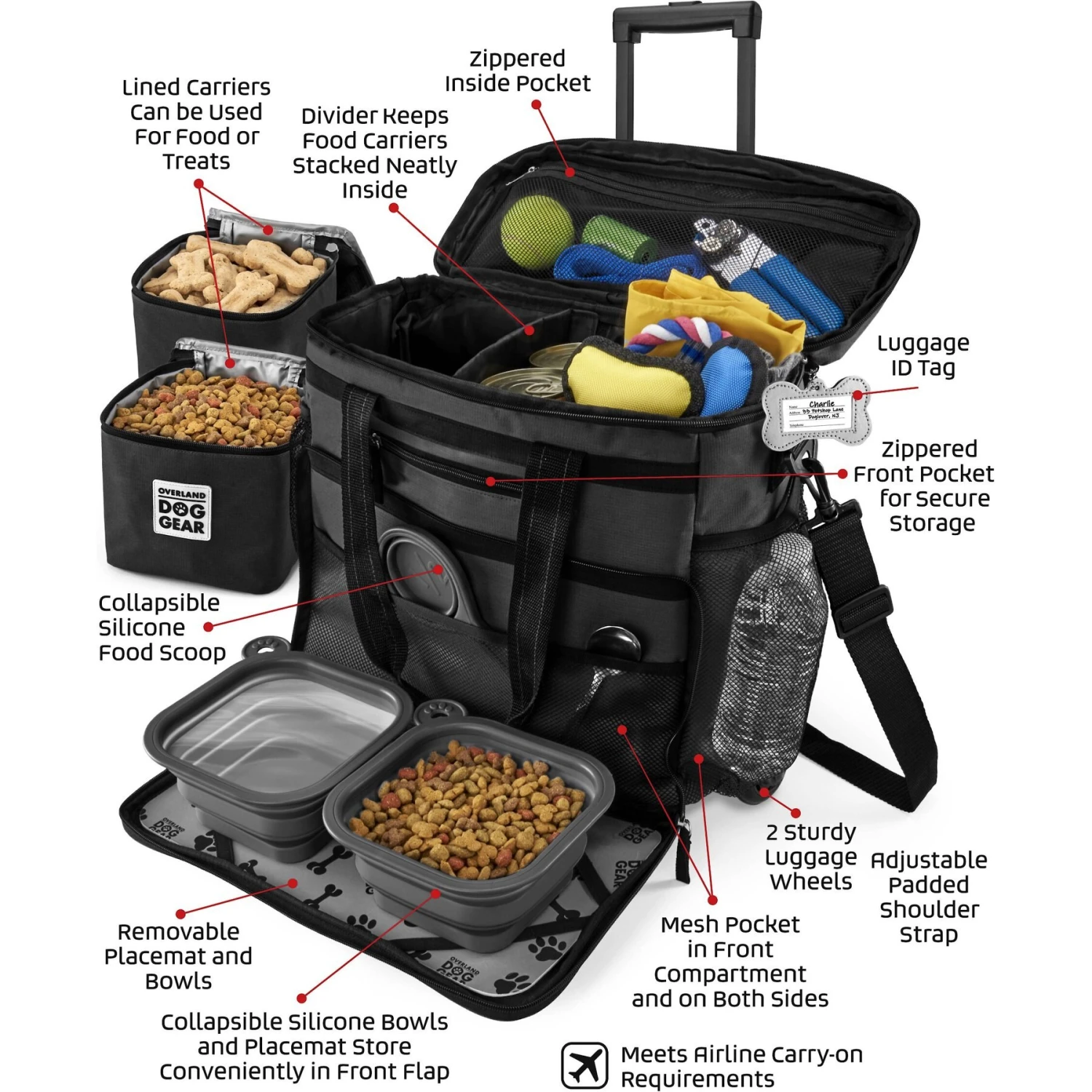 Mobile Dog Gear Rolling Week Away Dog Bag 5 Mobile Dog Gear Rolling Week Away Dog Bag - Image 3