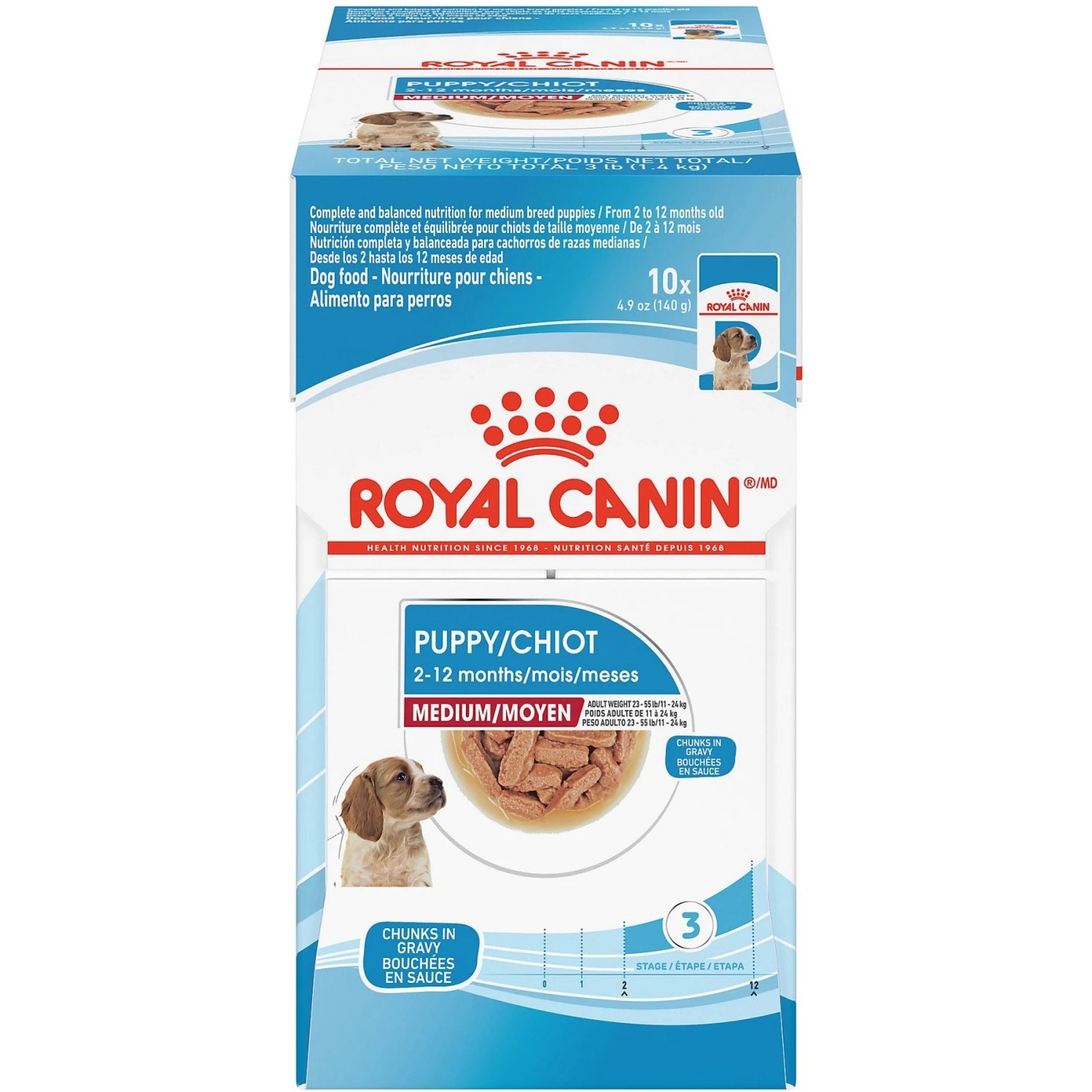 Royal Canin Size Health Nutrition Medium Puppy Chunks In Gravy Dog Food Pouch, 4.9-oz, Case Of 10 3 Royal Canin Size Health Nutrition Medium Puppy Chunks In Gravy Dog Food Pouch, 4.9-oz, Case Of 10