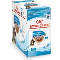 Royal Canin Size Health Nutrition Large Puppy Chunks In Gravy Dog Food Pouch, 4.9-oz, Case Of 10