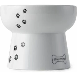 Necoichi Ceramic Elevated Dog Water Bowl, 12-oz -Blue Buffalos Shop 183509 PT4. AC SS1800 V1627495600