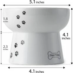 Necoichi Ceramic Elevated Dog Water Bowl, 12-oz -Blue Buffalos Shop 183509 PT5. AC SS1800 V1627495580