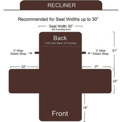 Bone Dry Reversible Recliner Cover -Blue Buffalos Shop 185396 PT4. AC SS1800 V1567174329