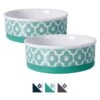 Bone Dry Paw Lattice Print Non-Skid Ceramic Dog & Cat Bowl Set -Blue Buffalos Shop 185453 MAIN. AC SS1800 V1579900724