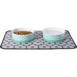 Bone Dry Paw Lattice Print Non-Skid Ceramic Dog & Cat Bowl Set 11 Bone Dry Paw Lattice Print Non-Skid Ceramic Dog & Cat Bowl Set -Blue Buffalos Shop 185453 PT2. AC SS1800 V1599195679