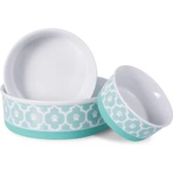 Bone Dry Paw Lattice Print Non-Skid Ceramic Dog & Cat Bowl Set 14 Bone Dry Paw Lattice Print Non-Skid Ceramic Dog & Cat Bowl Set -Blue Buffalos Shop 185453 PT5. AC SS1800 V1599190890