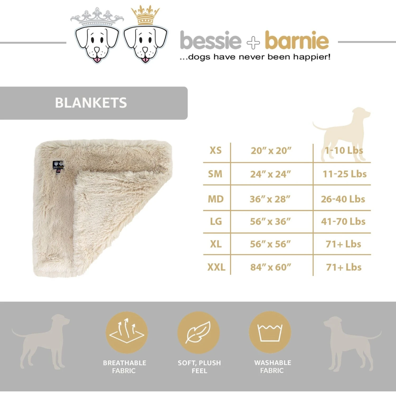 Bessie + Barnie Shag Ultra Plush Faux Fur Reversible Dog & Cat Blanket 4 Bessie + Barnie Shag Ultra Plush Faux Fur Reversible Dog & Cat Blanket - Image 2