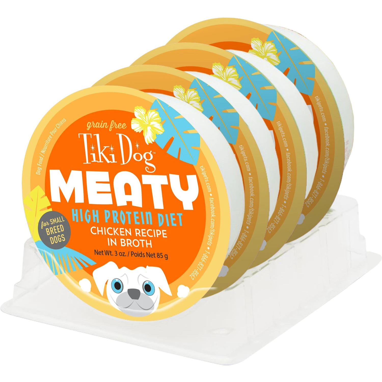 Tiki Dog Meaty High Protein Diet Chicken Recipe In Broth Grain-Free Wet Dog Food, 3-oz Cup, Case Of 4 4 Tiki Dog Meaty High Protein Diet Chicken Recipe In Broth Grain-Free Wet Dog Food, 3-oz Cup, Case Of 4 - Image 2