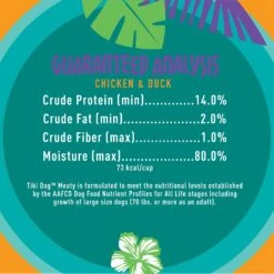 Tiki Dog Meaty High Protein Diet Chicken With Duck Recipe In Broth Grain-Free Wet Dog Food, 3-oz Cup, Case Of 4 13 Tiki Dog Meaty High Protein Diet Chicken With Duck Recipe In Broth Grain-Free Wet Dog Food, 3-oz Cup, Case Of 4 -Blue Buffalos Shop 186347 PT4. AC SS1800 V1576624007