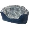 Ethical Pet Sleep Zone Bones Scallop Bolster Dog Bed -Blue Buffalos Shop 189367 Main. AC SS1800 V1565033242