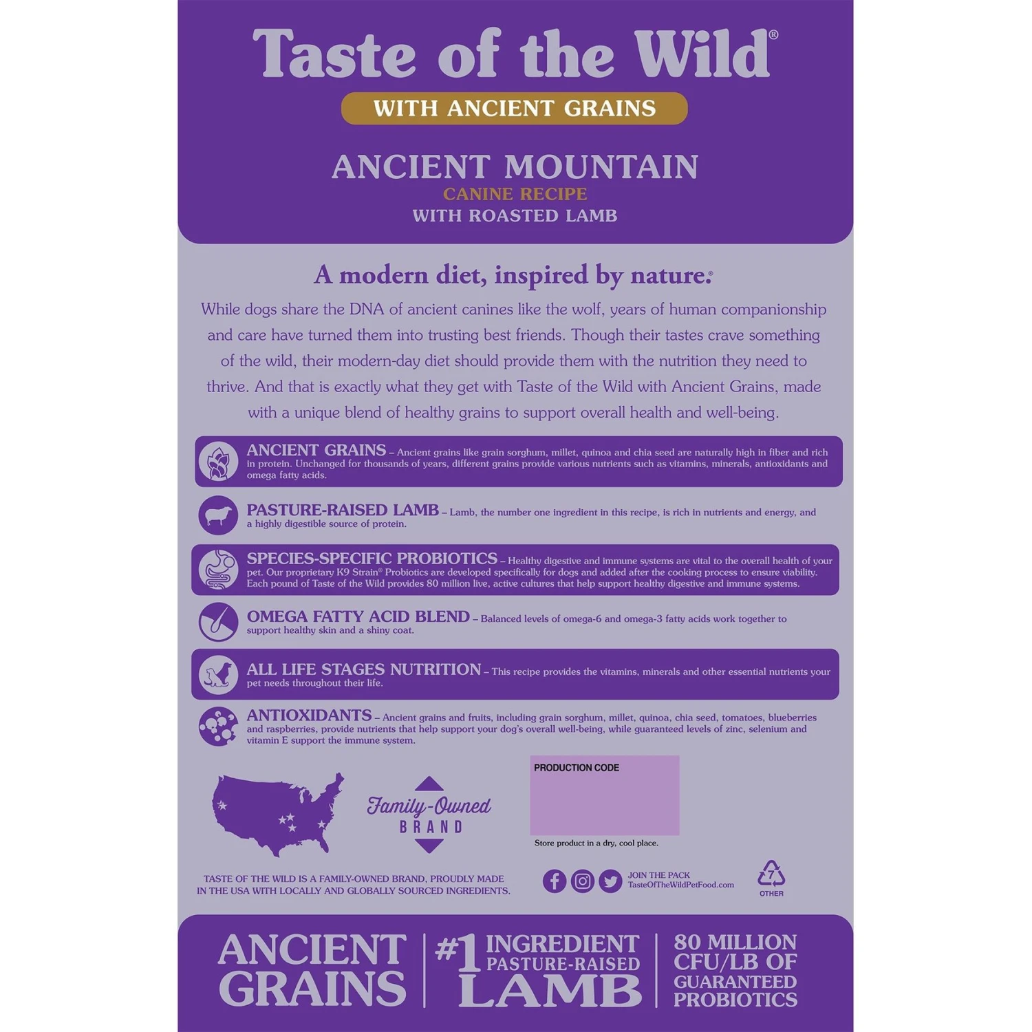 Taste Of The Wild Ancient Mountain With Ancient Grains Dry Dog Food 4 Taste Of The Wild Ancient Mountain With Ancient Grains Dry Dog Food - Image 2