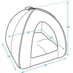 Best Pet Supplies Linen Tent Covered Cat & Dog Bed -Blue Buffalos Shop 193071 PT3. AC SS1800 V1568064433