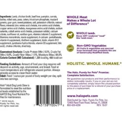 Halo Lamb Stew Adult Canned Dog Food -Blue Buffalos Shop 194484 PT2. AC SS1800 V1583429285