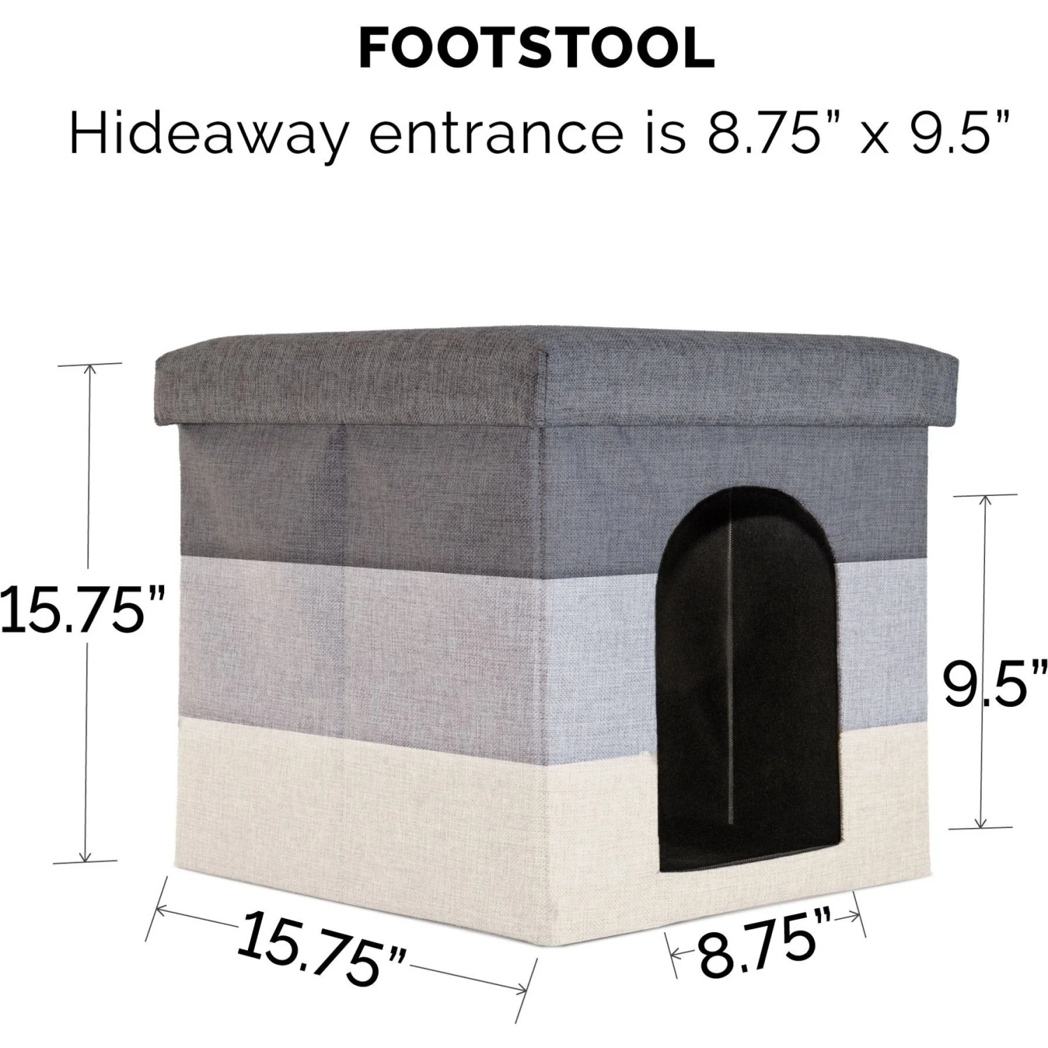 FurHaven House Footstool & Ottoman Dog & Cat Bed 6 FurHaven House Footstool & Ottoman Dog & Cat Bed - Image 4