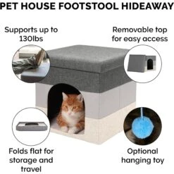 FurHaven House Footstool & Ottoman Dog & Cat Bed 16 FurHaven House Footstool & Ottoman Dog & Cat Bed -Blue Buffalos Shop 198861 PT6. AC SS1800 V1568235215