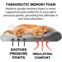 FurHaven Minky Plush Luxe Lounger Memory Foam Dog Bed With Removable Cover -Blue Buffalos Shop 198931 PT5. AC SS1800 V1627007526