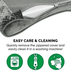 FurHaven Minky Plush Luxe Lounger Memory Foam Dog Bed With Removable Cover -Blue Buffalos Shop 198931 PT7. AC SS1800 V1574268184