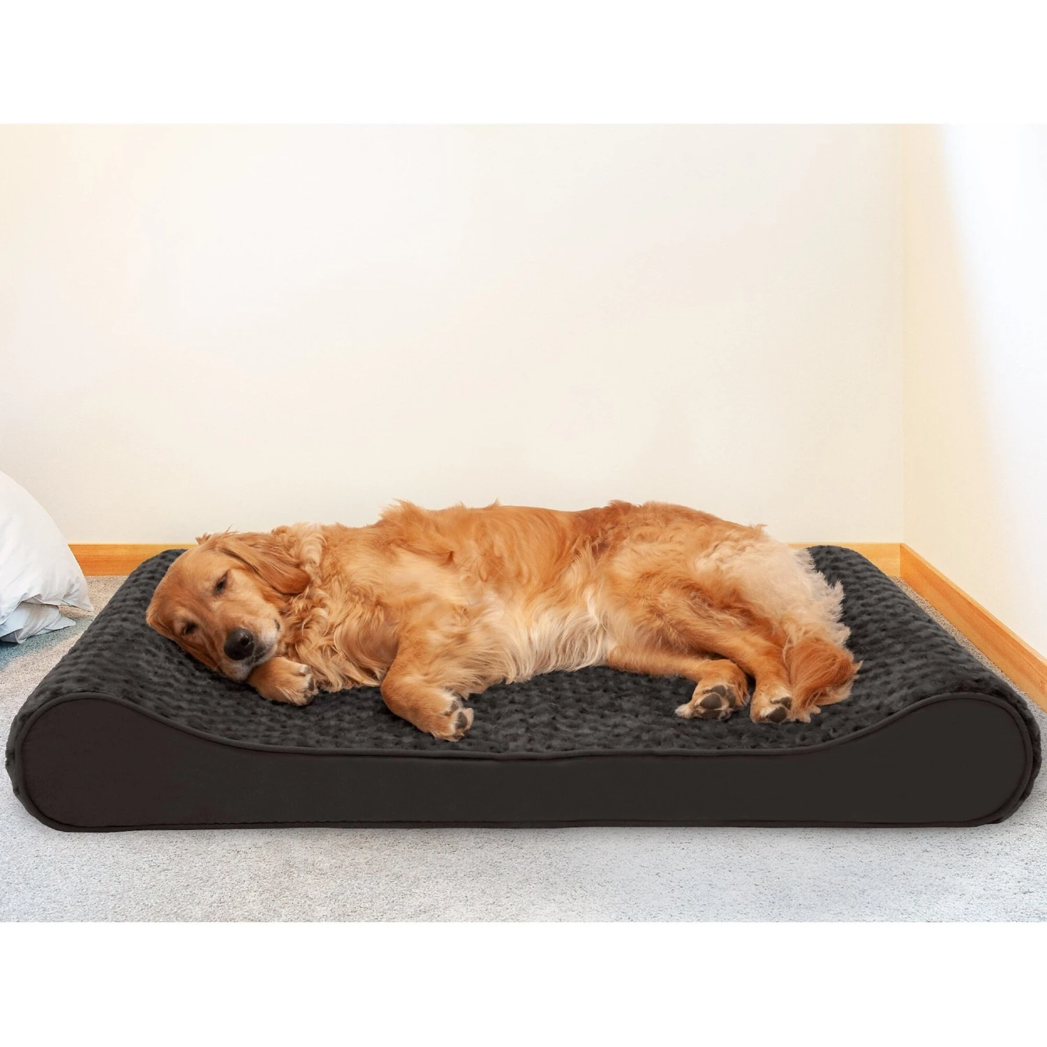FurHaven Ultra Plush Luxe Lounger Cooling Gel Dog Bed With Removable Cover 3 FurHaven Ultra Plush Luxe Lounger Cooling Gel Dog Bed With Removable Cover