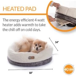 K&H Pet Products Thermo-Snuggle Cup Bomber Heated Dog & Cat Bed -Blue Buffalos Shop 199100 PT1. AC SS1800 V1647907607