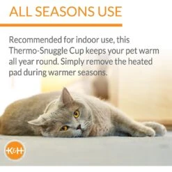 K&H Pet Products Thermo-Snuggle Cup Bomber Heated Dog & Cat Bed -Blue Buffalos Shop 199100 PT2. AC SS1800 V1647909133