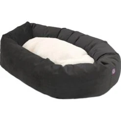 Majestic Pet Velvet Sherpa Bagel Bolster Dog Bed -Blue Buffalos Shop 201402 PT2. AC SS1800 V1585763813